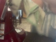 Big boob Bbw cooking in just an apron