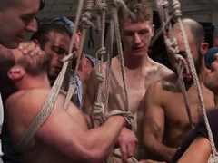 Horny crowd pounds away mechanic Mike Gaite
