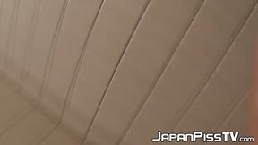 Asian beauties are showing their pussies while peeing in the public toilet