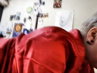 Older sexually excited housewife fingering her vagina, sucks her husband's knob and bangs like a spring cat!