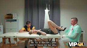 Blonde Cheating Wife Gets Examined and Plowed by Fake Doctor
