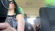 Car podcast turns into backseat blowjob (FuckBox ep.1)
