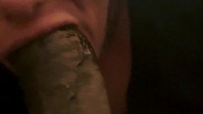giving a nice black cock that good gum treatment