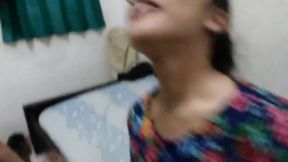 Indonesian nerdy girl blowjob and fuck