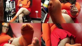 Curvy Velma and her shaped socked feet! - MOV