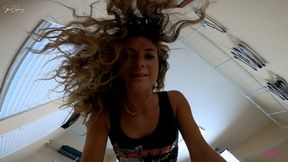 Giantess Nathalia plays with you after work