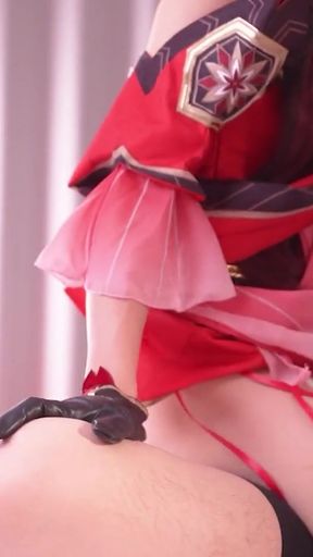 Stunning moment from &quot;Honkai StarRail Sparkle cosplayer Handjob Cowgirl sex, hentai japanese shemale cosplay 6&quot;