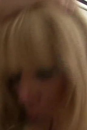 Tattooed Tranny Strokes a Guy with Big Dick and Rides Him Before Smashing His Tight Asshole
