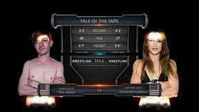 cheyenne jewel vs sam solo mixed wrestling