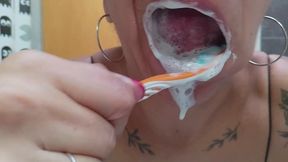 Brushing teeth