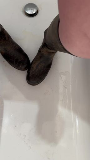 Pissing on my wellies