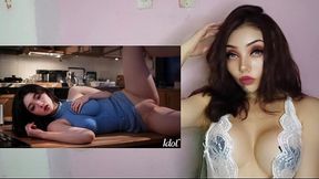 Amateur GF sucks cock and shows big tits