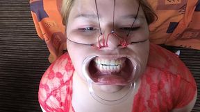 cum on face in facial bondage scene