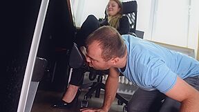 Dominant Woman Gets Her Feet In High Heel Shoes Worshiped