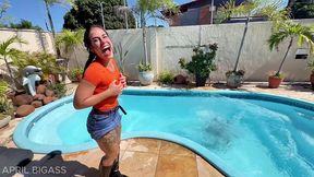 our poolside dare gets dirty – lesbian plugs and wet teasing