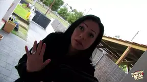 Brunette gets deep anal after sucking cock