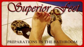 Preparations in the bathroom