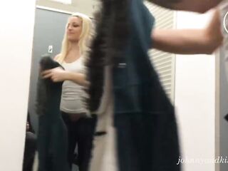 SinsLife - Busted Fucking in a Dressing Room PUBLIC SEX