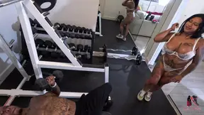 Asian babe gets her tight pussy filled with big black BBC