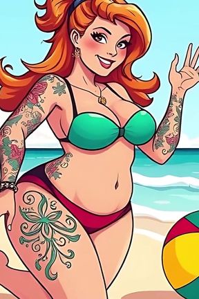 Sexy Tattoo Art Bikini Babes