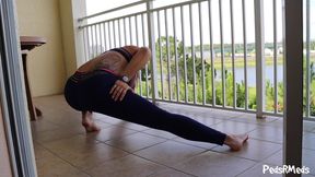 Paris Knight Stretching on the Balcony