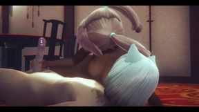 Furry Hentai - Rabbit Girl and Girl Having Sex with Two Cats Boys - Japanese Asian Manga Anime Film Game Porn