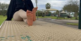Public Park Foot Worship