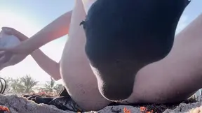 Italian Big Tits Milf At the Beach in Miami flashing her juicy wet pussy Foot Fetish outdoor Public sexy Milf