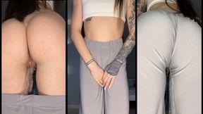 urgent desperation wetting sheer pants