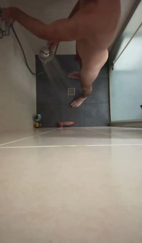 Played in the Shower with a Giant Dildo