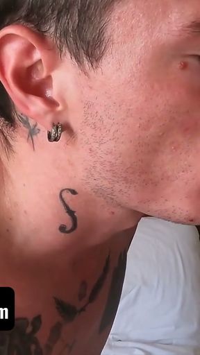 Axxl Spots Angel, A Gorgeous Stud With A Dazzling Look, In The Middle Of The Street - LatinLeche   Clip 1