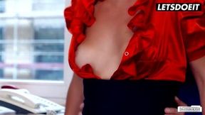 LETSDOEIT Naughty Secretary Sina Velvet Has An Affair With Her Coworker After She Seduced Him