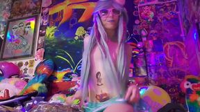 Upskirt Strap-On Tease + Glasses Facial