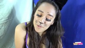 Young Argentine Amateur Babe Drinks Cum