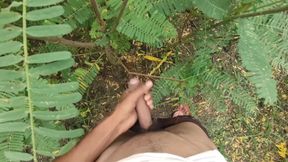 Horny Boy Masturbation in Outdoor and Cumshot