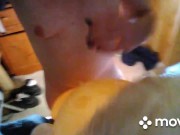 Joanne masturbating with a dildo and a sex doll