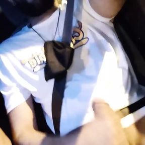 Young Big Uncut Cock Latino Public Jerking Off In a Taxi On the streets of Medellin city Got caught multiple times