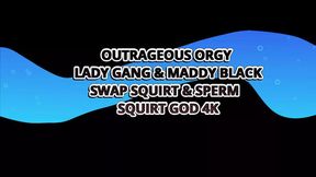 Maddy Black & Lady Gang′s Squirting Orgy With Dean &mdash;  Charlie & Matt!