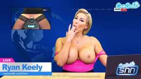 Camsoda - Huge Tits COUGAR Ryan Keely Enjoys Sybian While Reading The News