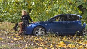 Stuck in the Garden - CAR STUCK WMV