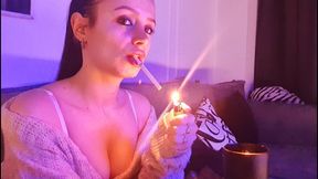 Nothing better then a low cut revealing top to go with a couple of late night ciggies ;) Muaa xx