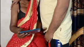 my lovely aunty with saree
