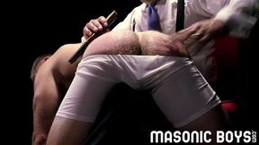 MasonicBoys Apprentice gets his beefy ass spanked by DILF