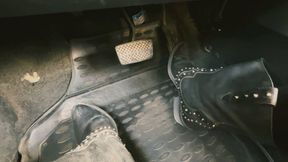 driving a car in leather cowboy boots mov