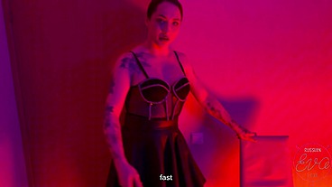 Slavic Trans Domme Humilates a Slave