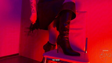 Slavic Trans Domme Humilates a Slave