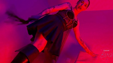 Slavic Trans Domme Humilates a Slave