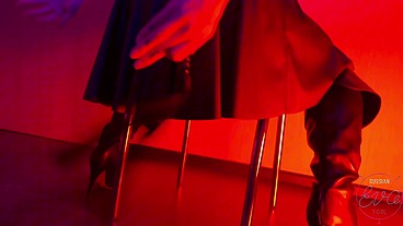 Slavic Trans Domme Humilates a Slave