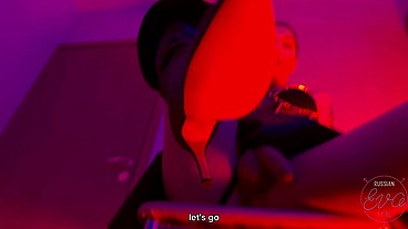 Slavic Trans Domme Humilates a Slave
