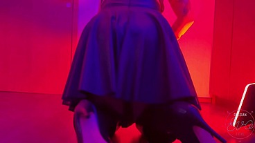 Slavic Trans Domme Humilates a Slave